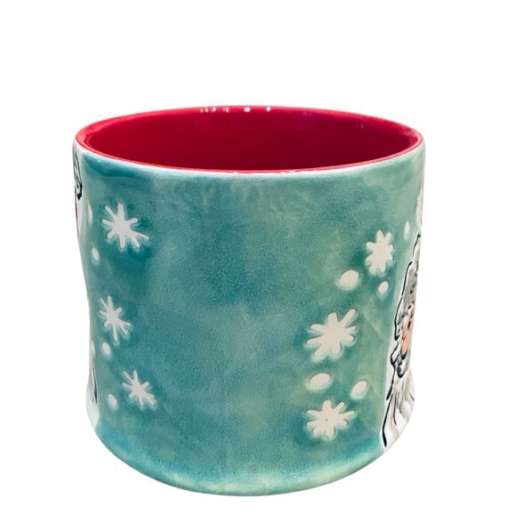 2pc Eli+Ana Christmas Mugs Green Smiling Sammy Santa Ceramic 2023 16oz Holiday - Picture 6 of 15